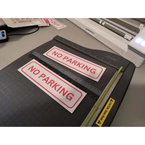 No Parking Sign Sticker Vinyl Decal Waterproof (2 Pack) - Picture 2 of 3